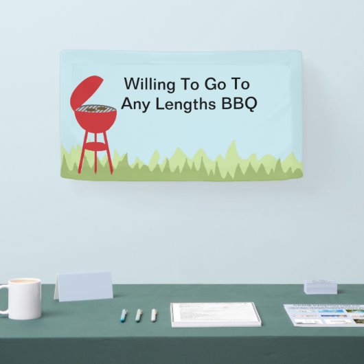 Bereid om te gaan naar alle lengtes BBQ Spandoek (Beurs)