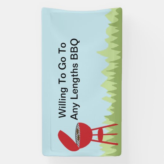 Bereid om te gaan naar alle lengtes BBQ Spandoek (Verticaal)