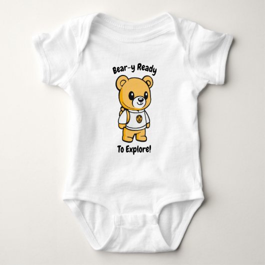 Bereid om te Ontdekken! Knuffel Beer Romper (Voorkant)