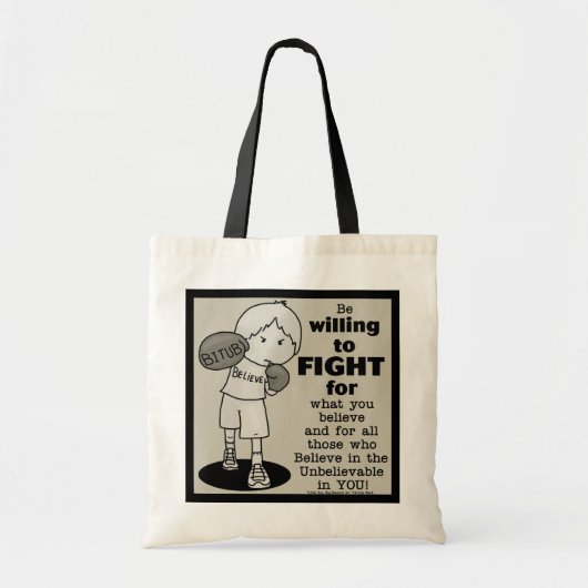 Bereid om te vechten tote bag (Voorkant)