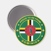 Bereid om uit Dominica te komen Magneet (Voorkant / Achterkant)