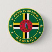 Bereid om uit Dominica te komen Ronde Button 5,7 Cm (Voorkant)