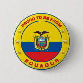 Bereid om uit Ecuador te komen Ronde Button 5,7 Cm (Voorkant)
