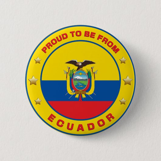 Bereid om uit Ecuador te komen Ronde Button 5,7 Cm (Voorkant)