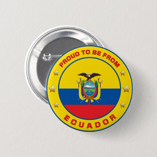 Bereid om uit Ecuador te komen Ronde Button 5,7 Cm (Voorkant /achterkant)