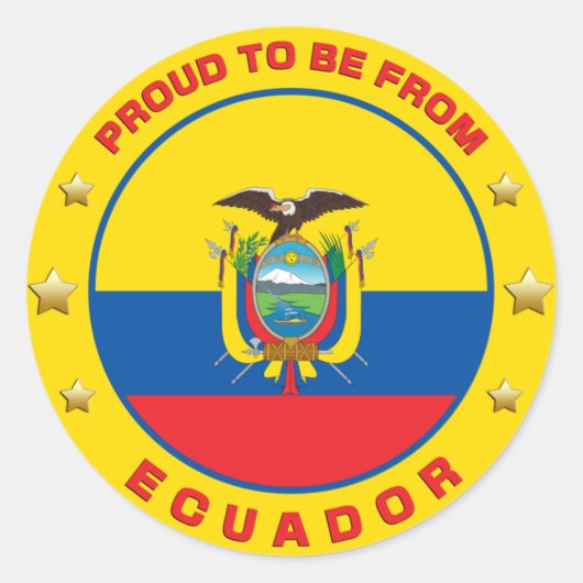 Bereid om uit Ecuador te komen Ronde Sticker (Voorkant)