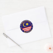 Bereid om uit Maleisië te komen Ronde Sticker (Envelop)