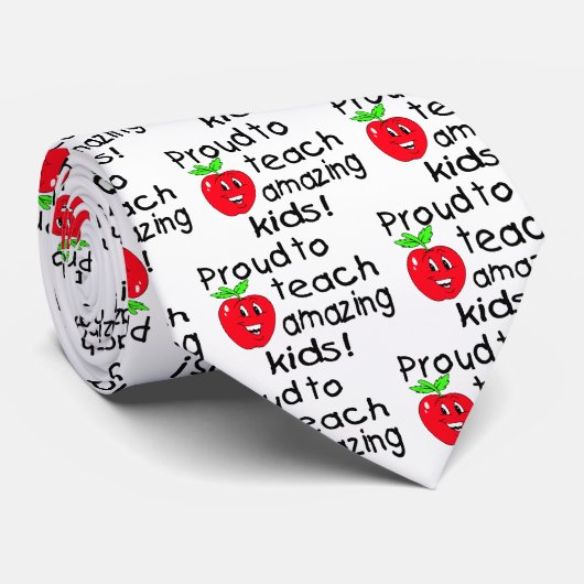 Bereid om verbluffende Kinderen te leren (Apple) Stropdas (Opgerold)