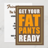Bereid uw Fat Pants Ready Friendsgiving (BROWN) Kaart (Voorkant / Achterkant)