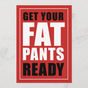 Bereid uw Fat Pants Ready Friendsgiving (RED) Kaart