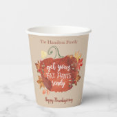 Bereid uw Fat Pants Ready-Thanksgiving Papieren Bekers (Achterkant)
