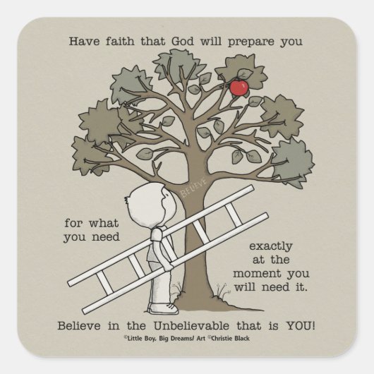 Bereid Vierkante Sticker (Voorkant)