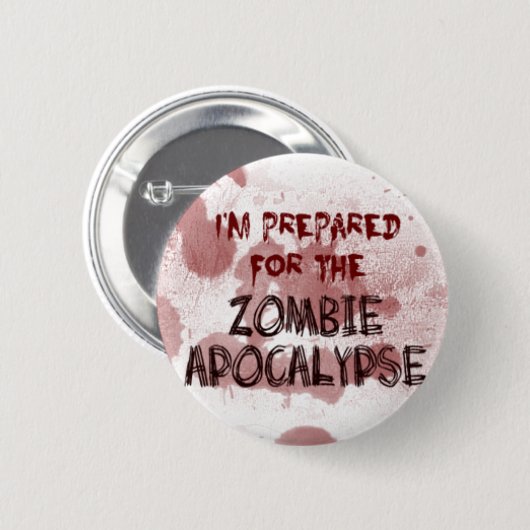Bereid voor de Zombie Apocalypse Button (Voorkant /achterkant)