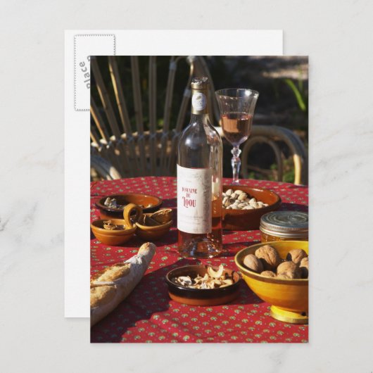 Bereide aspertif en eetlustopperen: brood, olijven briefkaart (Voorkant / Achterkant)