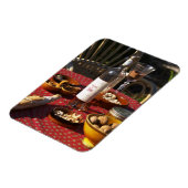 Bereide aspertif en eetlustopperen: brood, olijven magneet (Linkerzijde)