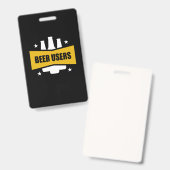 Bereide gebruikers van Beer Badge (Voor- en achterkant)