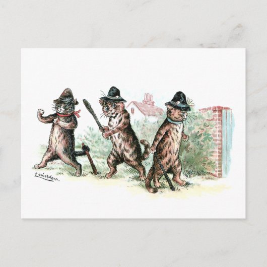 Bereide katten Louis Wain Briefkaart (Voorkant)