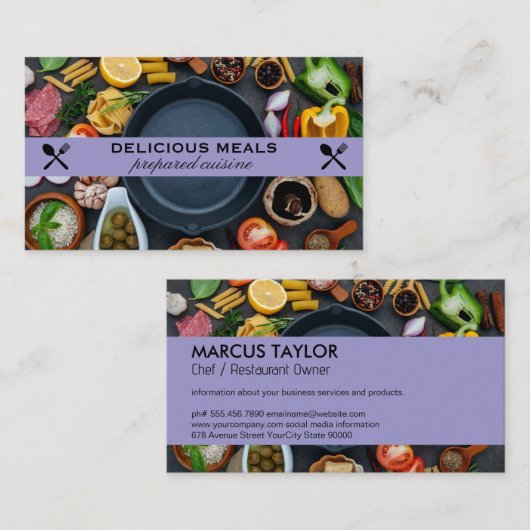 Bereide keukens | catering | chef visitekaartje (Voorkant / Achterkant)