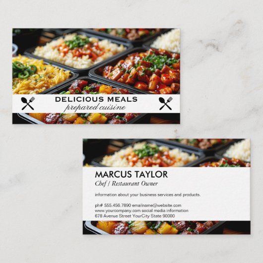 Bereide keukens | catering visitekaartje (Voorkant / Achterkant)