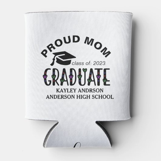 Bereide mam, jaar met aangepaste Afstuderen naam Blikjeskoeler (Voorkant)