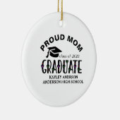 Bereide mam, jaar met aangepaste Afstuderen naam Keramisch Ornament (Rechts)
