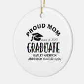 Bereide mam, jaar met aangepaste Afstuderen naam Keramisch Ornament (Links)