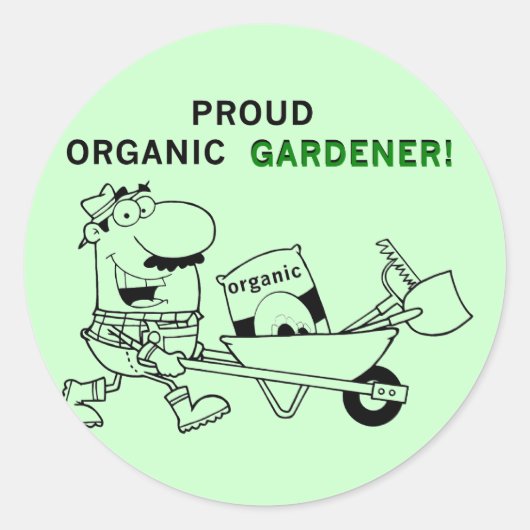 Bereide organische Gardenerhemden en schenkingen Ronde Sticker (Voorkant)