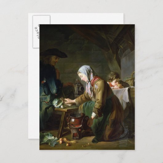 Bereiding van een maaltijd briefkaart (Voorkant / Achterkant)