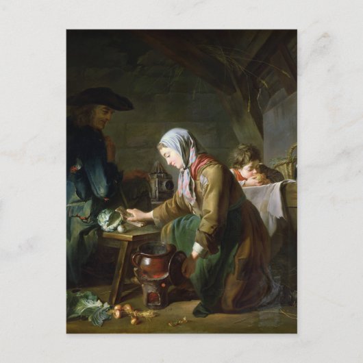 Bereiding van een maaltijd briefkaart (Voorkant)