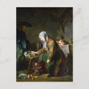 Bereiding van een maaltijd briefkaart