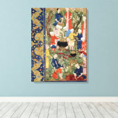 Bereiding van een maaltijd canvas afdruk (Insitu (Houten vloer))