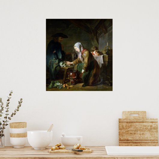 Bereiding van een maaltijd poster (Keuken)