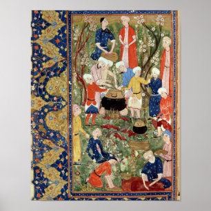 Bereiding van een maaltijd poster