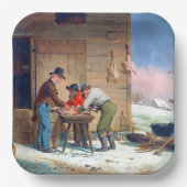 Bereiding van Turkije Kerstmis Francis Edmonds 185 Papieren Bordje (Voorkant)