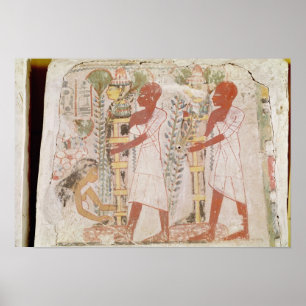 Bereiding van twee mummies voor de zuiveringscerem poster