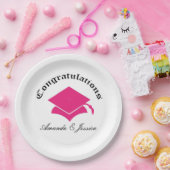  bereidingen op Afstuderen Borden - roze Papieren Bordje (Feest)