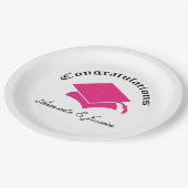  bereidingen op Afstuderen Borden - roze Papieren Bordje (Gekanteld)