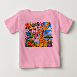 Bereik de Hemel | Cute Giraffe Cartoon Design