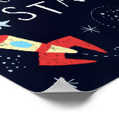 Bereik de sterren Mooie sterrenstelsel Planeten Ki Poster (Hoek)