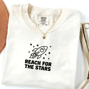 Bereik de sterren ruimte T-shirt voor jongens kame