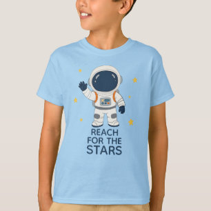 Bereik de sterren Ruimtevaarder ruimte avontuur T-shirt