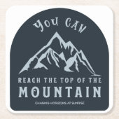 Bereik de top van de berg kartonnen onderzetters (Voorkant)