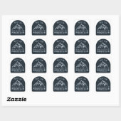 Bereik de top van de berg vierkante sticker (Vel)