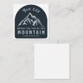 Bereik de top van de berg vierkante visitekaartje (Voorkant / Achterkant)