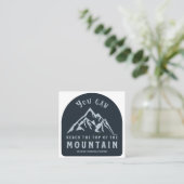 Bereik de top van de berg vierkante visitekaartje (Staand voorkant)