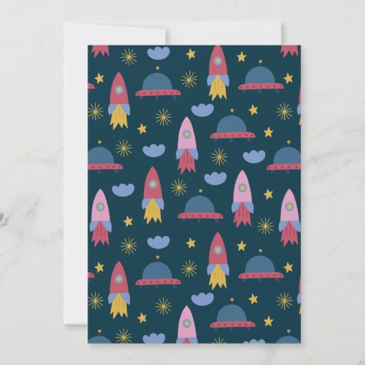 Bereik de verjaardag van de Four Stars Navy Space  Kaart (Achterkant)