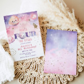 Bereik de vier sterren Girl Space verjaardag Kaart