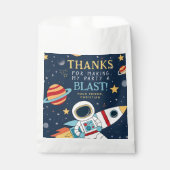 Bereik de Vier Sterren Ruimte Verjaardag Dank u Bedankzakje (Voorkant)