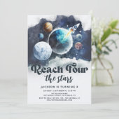 Bereik Four the Stars Galaxy Modern 4e verjaardag Kaart (Staand voorkant)