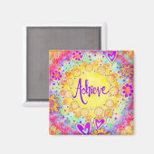 Bereik  Fun Floral Modern Inspirity Magneet (Voorkant / Achterkant)